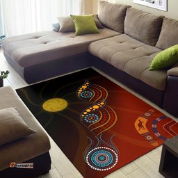 Aboriginal Area Rug Flowers On The Land