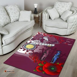 sea eagles anzac day area rug indigenous lest we forget tee aussie