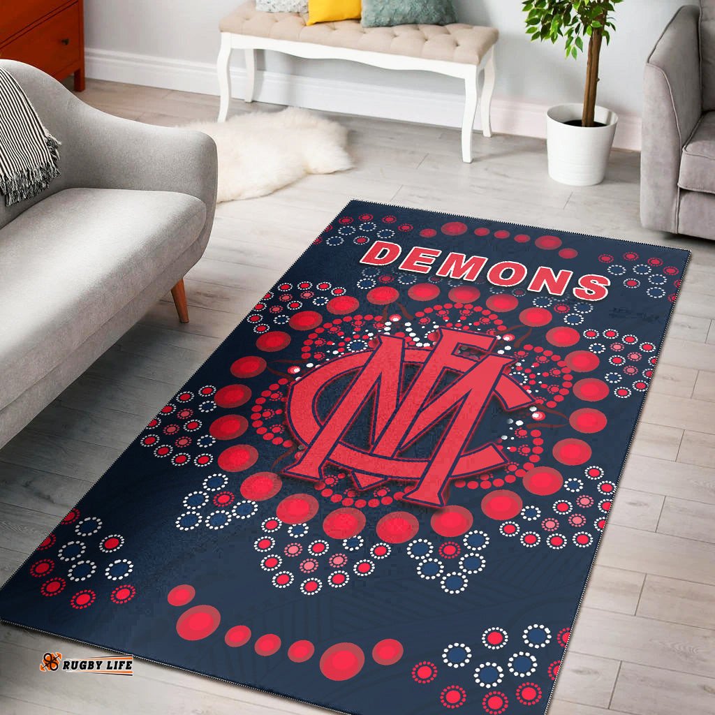 Demons Football Area Rug Melbourne Indigenous