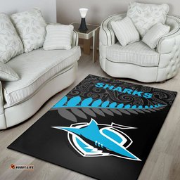 cronulla sutherland sharks area rug rugby maori nrl tee aussie