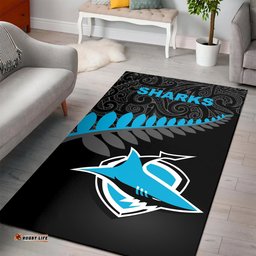 cronulla sutherland sharks area rug rugby maori nrl tee aussie