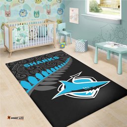 cronulla sutherland sharks area rug rugby maori nrl tee aussie