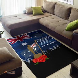 ANZAC Area Rug Always Remember Australian ANZAC Day