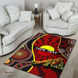 Custom Area Rug Australia Aboriginal Dots With Didgeridoo