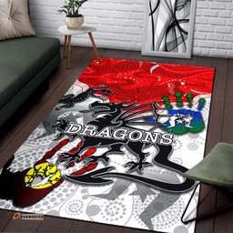 NAIDOC St. George Illawarra Dragons Area Rug Tribal Style