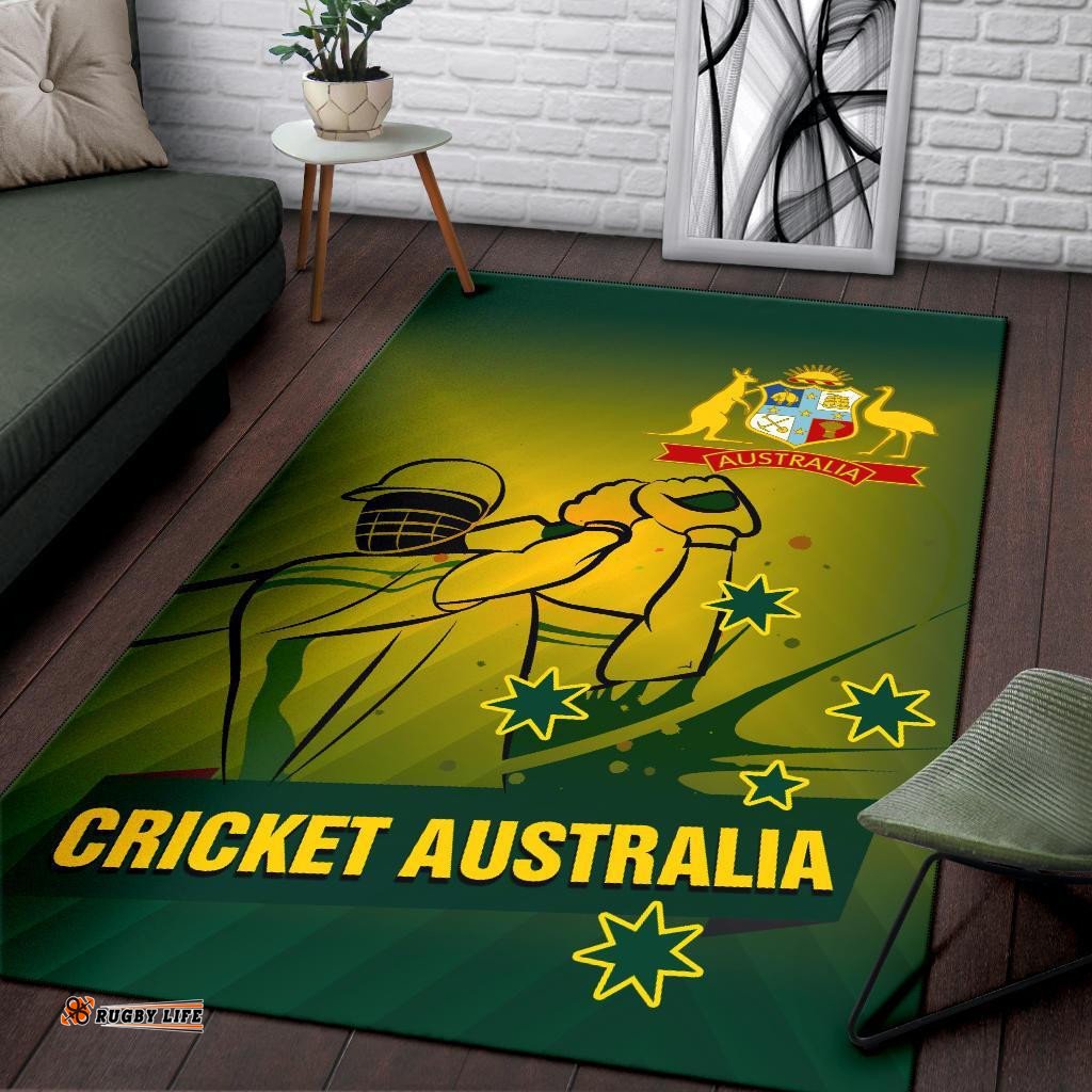 Cricket Area Rug Australian Cricket National Color