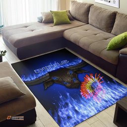 Blue Super Rugby Area Rug Bulls Barberton Daisy