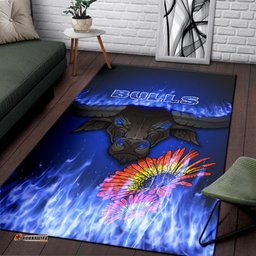 Blue Super Rugby Area Rug Bulls Barberton Daisy