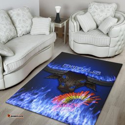 Blue Super Rugby Area Rug Bulls Barberton Daisy