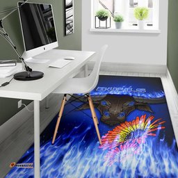 Blue Super Rugby Area Rug Bulls Barberton Daisy