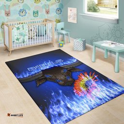 Blue Super Rugby Area Rug Bulls Barberton Daisy
