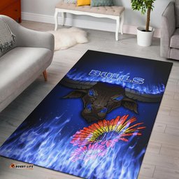 Blue Super Rugby Area Rug Bulls Barberton Daisy
