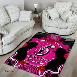 Sydney Sixers ANZAC 2024 Area Rug Lest We Forget Poppy Mix Camouflage