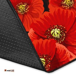 ANZAC Area Rug Remembrance Poppy Flowers