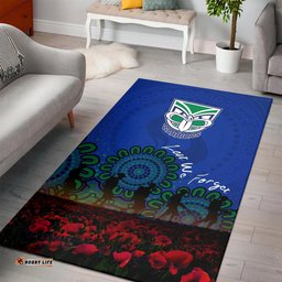 new zealand warriors area rug aboriginal rugby anzac day poppy with soldiers nrl tee aussie