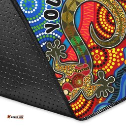 Custom Personalised Australia Lizard and Sun Area Rug Aboriginal Art Speical
