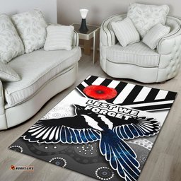 Magpies Area Rug Collingwood ANZAC Day Special Version 2