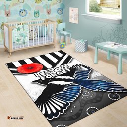 Magpies Area Rug Collingwood ANZAC Day Special Version 2