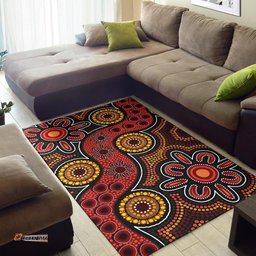 Aboriginal Area Rug Indigenous Patterns Ver11