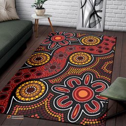Aboriginal Area Rug Indigenous Patterns Ver11