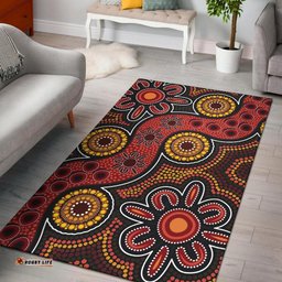 Aboriginal Area Rug Indigenous Patterns Ver11