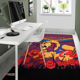 Brisbane Lions ANZAC Day Area Rug Indigenous Art