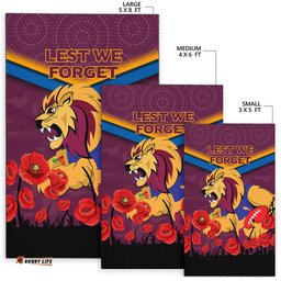 Brisbane Lions ANZAC Day Area Rug Indigenous Art