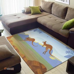 Area Rug Kangaroo Rug Landscape Art Painting Ver01