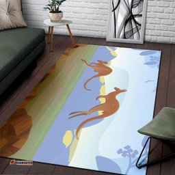 Area Rug Kangaroo Rug Landscape Art Painting Ver01