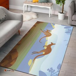 Area Rug Kangaroo Rug Landscape Art Painting Ver01