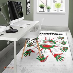 Rabbitohs Indigenous Area Rug Animals Aboriginal