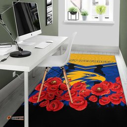eagles anzac day indigenous art area rug tee aussie