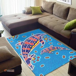 Aboriginal Area Rug Dreamtime Dolphin Aboriginal Style