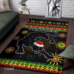 Penrith Panthers Christmas Area Rug Indigenous