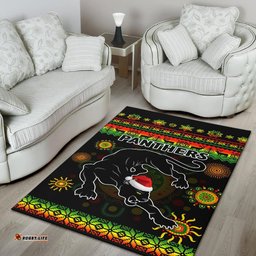 Penrith Panthers Christmas Area Rug Indigenous