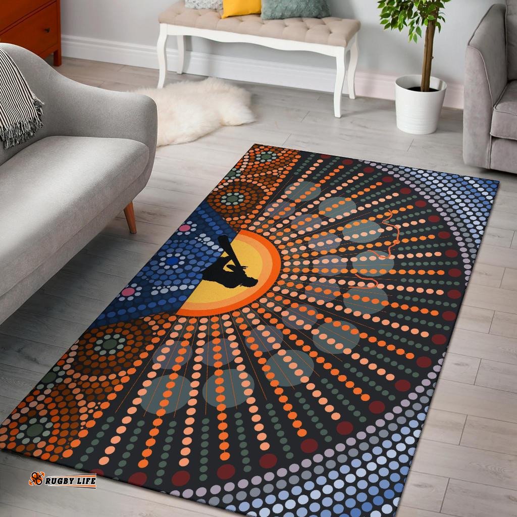 Area Rug Didgeridoo Australia Rug Aboriginal Dot Painting