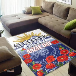 Blues Rugby Area Rug Custom ANZAC Blues Rugby Mountain Style Area Rug