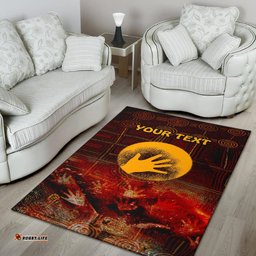 Custom Aboriginal Area Rug Indigenous Flag Hand Art