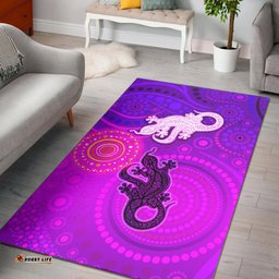 Aboriginal Art Lizards Area Rug Indigenous Unique Vibes