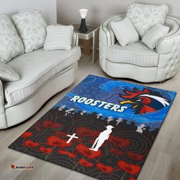 Sydney Roosters Aboriginal Area Rug Prairie Style