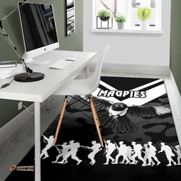 Western Suburbs Magpies Area Rug ANZAC Vibes Black
