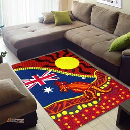 Australia Day Indigenous Art Area Rug