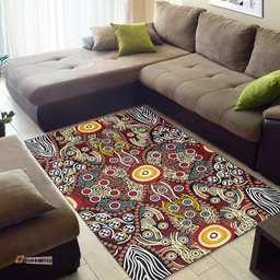 Aboriginal Art Dot Vibes Area Rug Indigenous NO.1