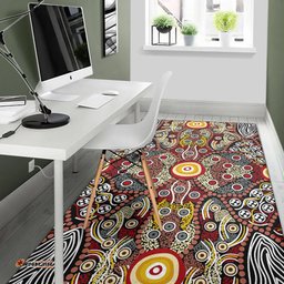 Aboriginal Art Dot Vibes Area Rug Indigenous NO.1