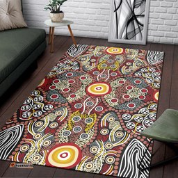 Aboriginal Art Dot Vibes Area Rug Indigenous NO.1