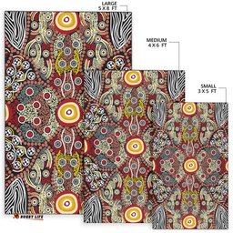 Aboriginal Art Dot Vibes Area Rug Indigenous NO.1