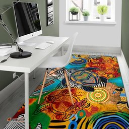 Aboriginal Area Rug Turtle Indigenous Art