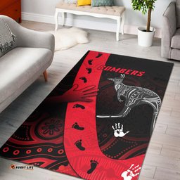 bombers indigenous area rug tee aussie