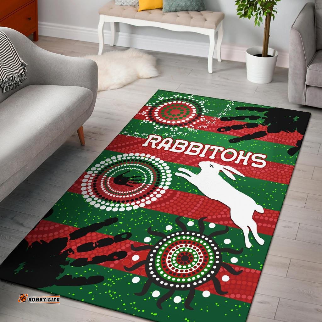 South Sydney Rabbitohs Indigenous Area Rug Country Style No.1