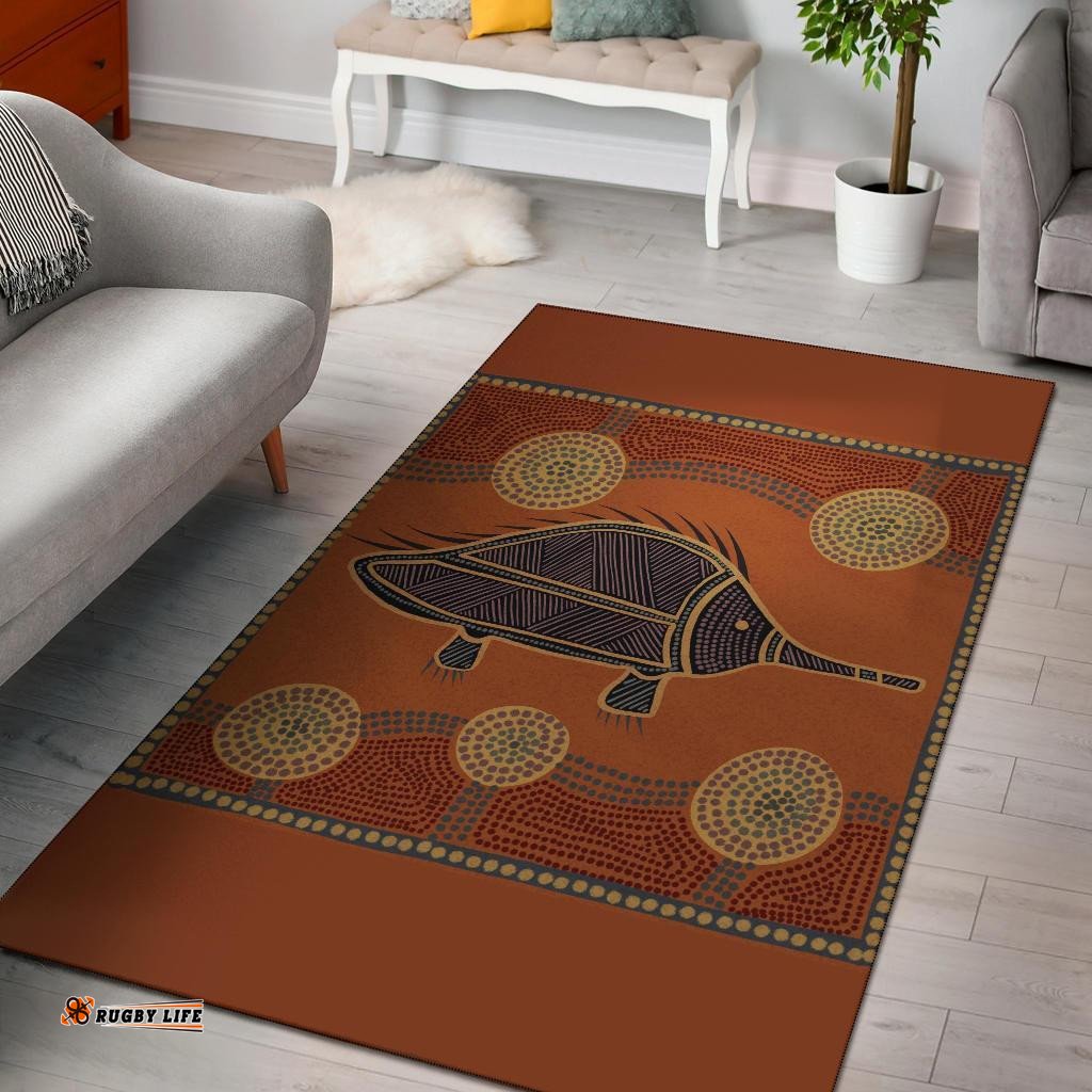 Aboriginal Area Rug Indigenous Echidna